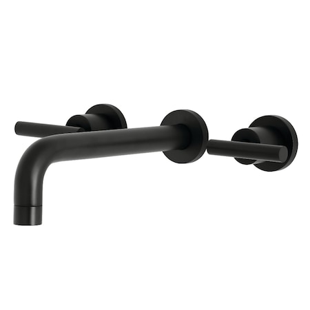 Kingston Brass Roman Tub Faucet, Matte Black, Wall Mount KS8020CML